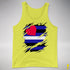 Leather Pride Flag Ripped Reveal Premium Tank Top